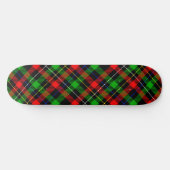 Weihnachts-Rot-Grün-Weiß-Karo-Design Skateboard (Horizontal)