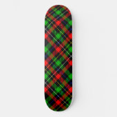 Weihnachts-Rot-Grün-Weiß-Karo-Design Skateboard (Vorderseite)
