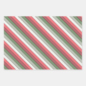 Weihnachts Rot Grüne Farbe auf Textil Papier (Vorderseite 3)