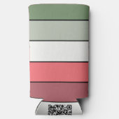 Weihnachts Rot Grüne Farbe auf Textil Papier Selters Dosenkühler (Rückseite)