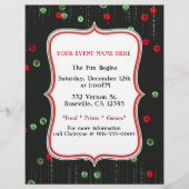 Weihnachts-Rot & Grüne Sequenzen Feierabend Flyer (Vorne)