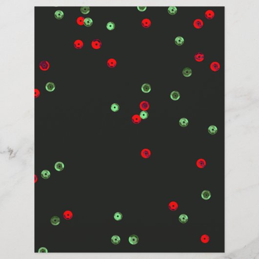 Weihnachts-Rot & Grüne Sequenzen Feierabend Flyer (Hinten)