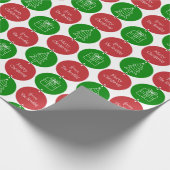 Weihnachts-Rot-Grünkreisläufe - Kundenname Geschenkpapier (Ecke)