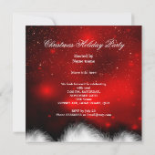 Weihnachts-Rot-Hefe-Feiertag Weihnachtsmannmütze Einladung (Rückseite)