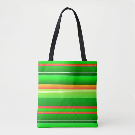 Weihnachts Rot hell kreativ gestreift Design Tasche (Vorderseite)