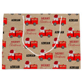 Weihnachts-Rot-Individuelle Name Kraft Große Geschenktüte (Vorderseite)