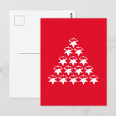 Weihnachts Rot jetzt Sternenbaum Postkarte (Vorne/Hinten)