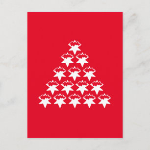 Weihnachts Rot jetzt Sternenbaum Postkarte