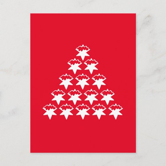 Weihnachts Rot jetzt Sternenbaum Postkarte (Vorderseite)
