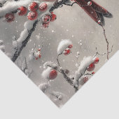 Weihnachts-Rot-Kardinal Seidenpapier (Detail)