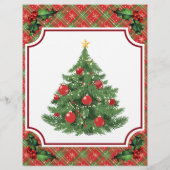 Weihnachts-Rot-Kariert-Restaurant Sonderangebote Flyer (Hinten)