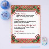 Weihnachts-Rot-Kariert-Restaurant Sonderangebote Flyer (Einzeln)