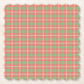 Weihnachts-Rot-Kariert Untersetzer (Vorderseite)