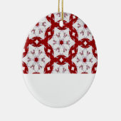 Weihnachts-Rot-Ornament Keramikornament (Rechts)