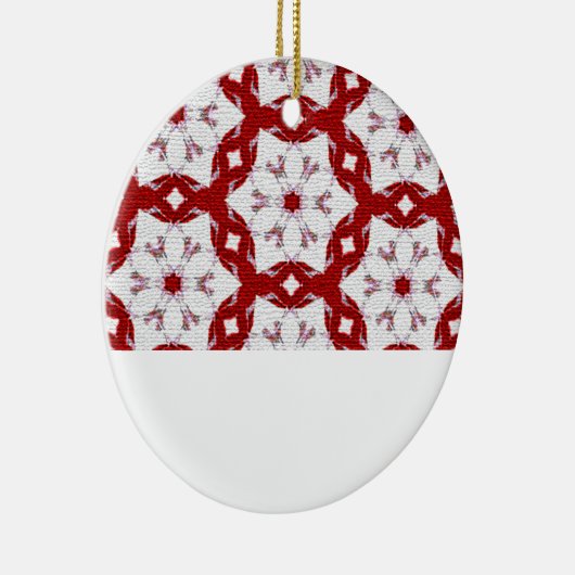 Weihnachts-Rot-Ornament Keramikornament (Rechts)