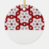Weihnachts-Rot-Ornament Keramikornament (Vorne)