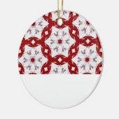 Weihnachts-Rot-Ornament Keramikornament (Links)