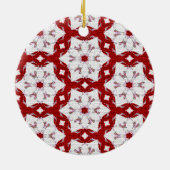 Weihnachts-Rot-Ornament Keramikornament (Hinten)