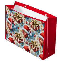 Weihnachts-Rot-Papier-Einkaufstaschen Große Geschenktüte