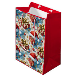 Weihnachts-Rot-Papier-Einkaufstaschen Mittlere Geschenktüte