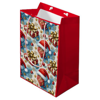 Weihnachts-Rot-Papier-Einkaufstaschen Mittlere Geschenktüte