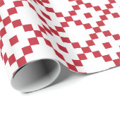 Weihnachts-Rot-Quiltmuster Geschenkpapier (Rolleneckpunkt)
