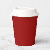 Weihnachts-Rot-Scharbe tief dunkel gesättigt Pappbecher (Links)