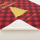 Weihnachts Rot & Schwarz Buffalo Karierter Weihnac Sherpadecke (3/4)