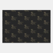 Weihnachts-Rot-Schwarz-Gold-Renditen des Weihnacht Geschenkpapier Set (Vorderseite 3)