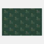 Weihnachts-Rot-Schwarz-Gold-Renditen des Weihnacht Geschenkpapier Set (Vorderseite 2)