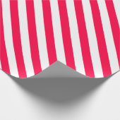 Weihnachts Rot Streifen trendy Stilvoll klassisch Geschenkpapier (Ecke)