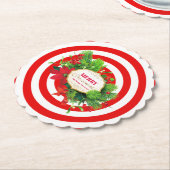 Weihnachts-Rot-Streifen-Untersetzer Untersetzer (angewinkelt)