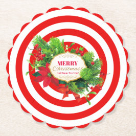 Weihnachts-Rot-Streifen-Untersetzer Untersetzer