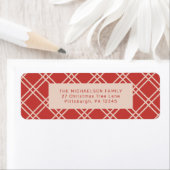 Weihnachts Rot und Creme Karo Rückkehr (Insitu)