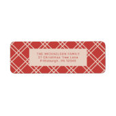 Weihnachts Rot und Creme Karo Rückkehr (Vorne)