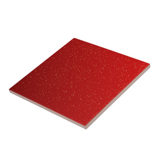 Weihnachts-Rot- und Gold-Dots-Muster Fliese (Seite)