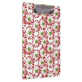 Weihnachts Rot und Grün Daisy Blumenmuster Klemmbrett (Rechts)