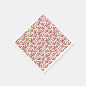 Weihnachts Rot und Grün Daisy Blumenmuster Serviette (Ecke)