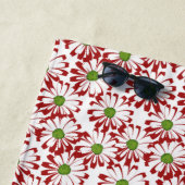 Weihnachts Rot und Grün Daisy Blumenmuster Strandtuch (Beispiel)
