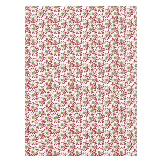 Weihnachts Rot und Grün Daisy Blumenmuster Tischdecke (Vorderseite)