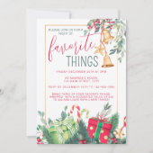 Weihnachts-Rot und Grün-Favoriten-Party Einladung (Vorderseite)