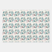 Weihnachts Rot und Grün Geschenkpapier Set (Vorderseite 2)