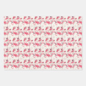 Weihnachts Rot und Grün Geschenkpapier Set (Vorderseite)