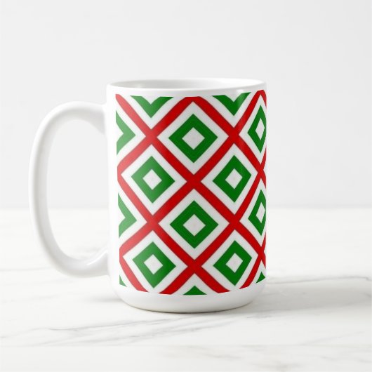 Weihnachts rot und grün gestreift kaffeetasse (Links)