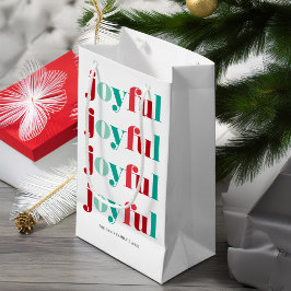 Weihnachts Rot und Grün "Joyful" Kleine Geschenktüte