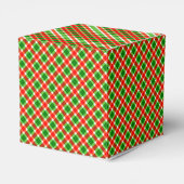 Weihnachts Rot und Grün Kariert Geschenkschachtel (Rückseite)