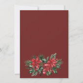 Weihnachts Rot und Grün Winterfest Hochzeit Einladung (Rückseite)