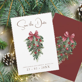 Weihnachts Rot und Grün Winterfest Hochzeit Save The Date