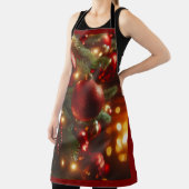 Weihnachts-Rot- und Grüne Glitzer-Ornamente Schürze (InSitu)