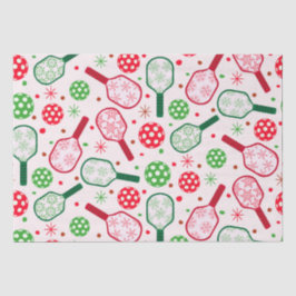 Weihnachts-Rot- und Grüne-Pickleball-Paddle Seidenpapier